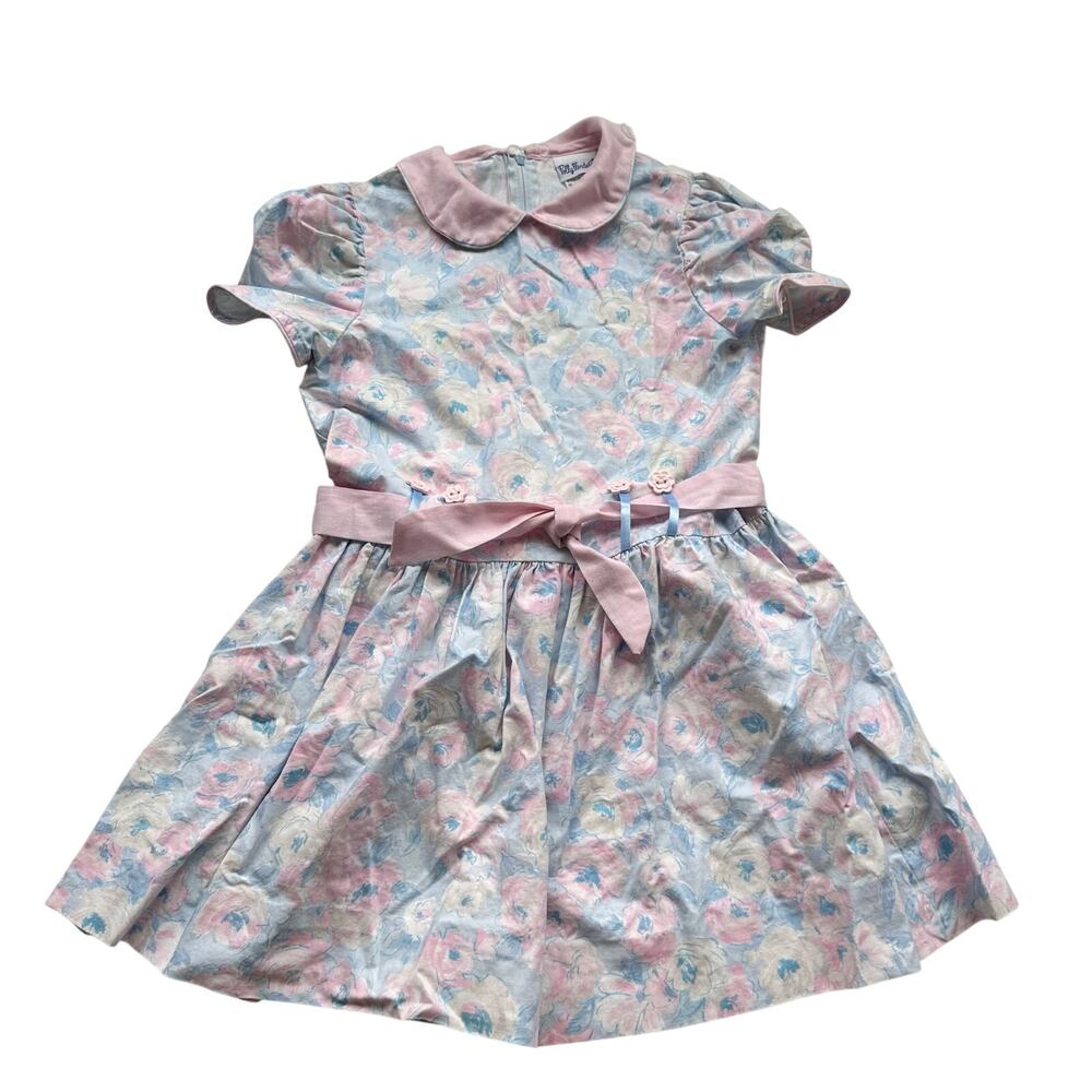 Vintage Polly Flinders Floral Pastel Dress - Size 6X